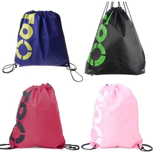 D0LF Backpack Shopping Drawstring Bags Waterproof Travel Beach Gym Shoes Sports Pack
