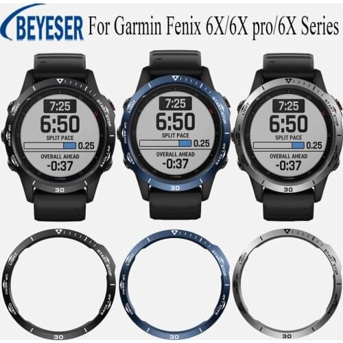 For Garmin Fenix 6X Smart Watch Ring Bezel Styling Frame Fenix 6X Pro Case Cover protector metal Ring Anti Scratch Protection