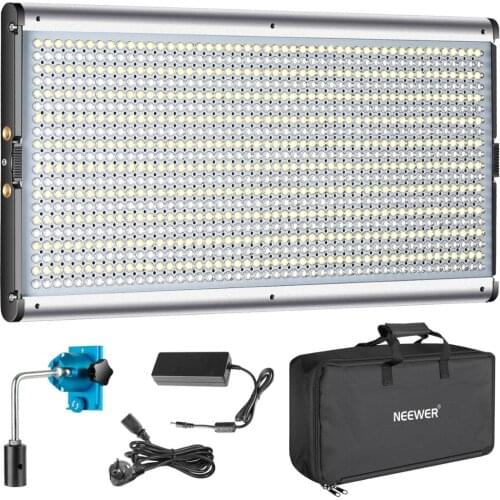 Neewer Dimmable Bi-color LED with Video Light for Studio, YouTube Outdoor Video Photography Lighting Kit, 960 LED Beads, CRI 95