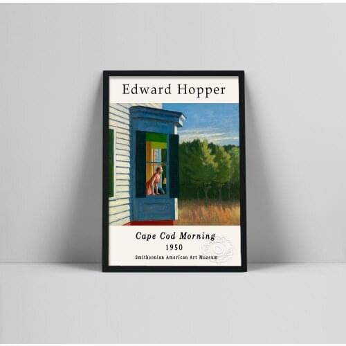 Edward Hopper Hand Painted Oil Painting Exhibition Poster Cape Cod Morning Quality Art Print Wall Decor Canvas Home Decor Art