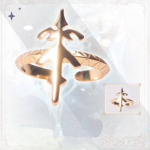 Genshin Impact Paimon Headwear Cosplay Accessories Props Alloy Lovely Adjustable Size Ring Metal Jewelry Unisex Christmas Gift