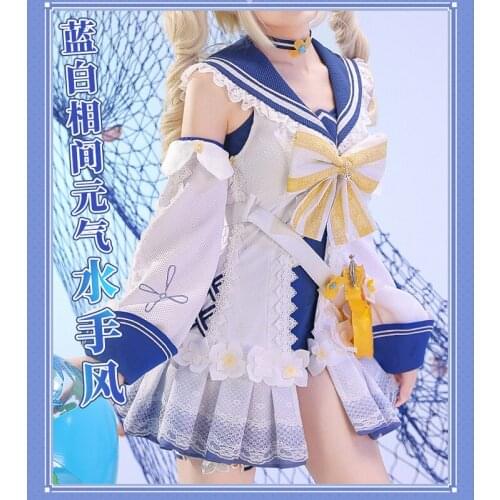 The Game Genshin Impact Cos Barbara one-piece Swimsuit Form 1/3 Delusion Summer Cool Cute Costume Swimwear