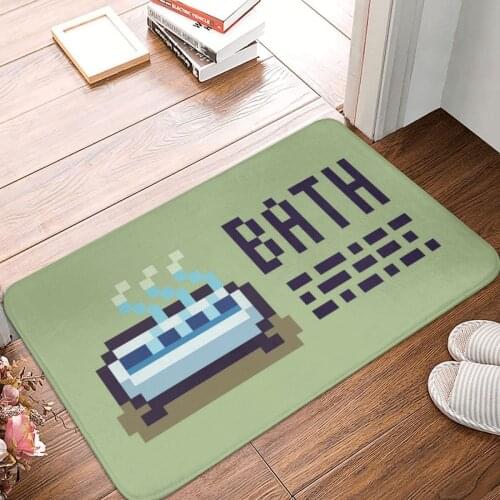 Stardew Valley SpaBath Sign Doormat Carpet Mat Rug Polyester Anti-slip Floor Decor Bath Bathroom Kitchen Living Room 40x60