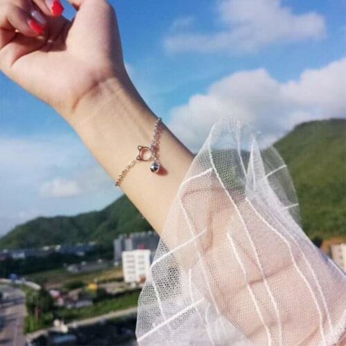 Creative Female Fashion 925 Sterling Silver Jewelry Cute Call Bell Simple And Lovely Personality Bracelets SB109