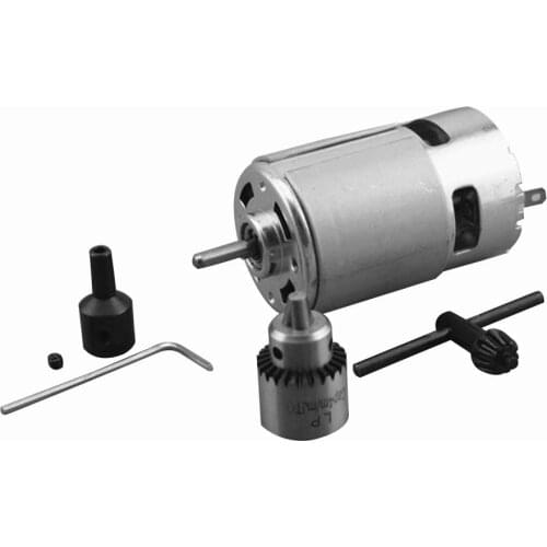 New 775 Motor DC 12-24V Electric Drill With Drill Chuck For Polishing Drilling Cutting