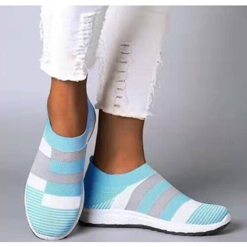 New Women Sneakers Womens Casual Vulcanized Shoes Knit Sock Running Shoes Comfortable Mesh Breathable Trainers Outdoors