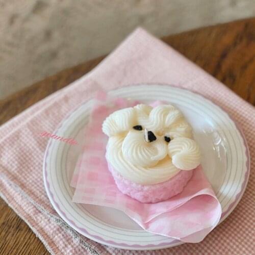 New Cream Pattern Puppy Biscuit Shape Cake Shape Silicone Mold Handmade Cake Fondant Mold for Baking Accessories