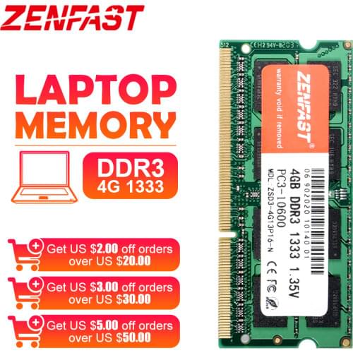 ZENFAST DDR3 DDR4 8GB 4GB Laptop Ram 1333 1600 2133 2400 2666MHz 204pin Sodimm Notebook Memory