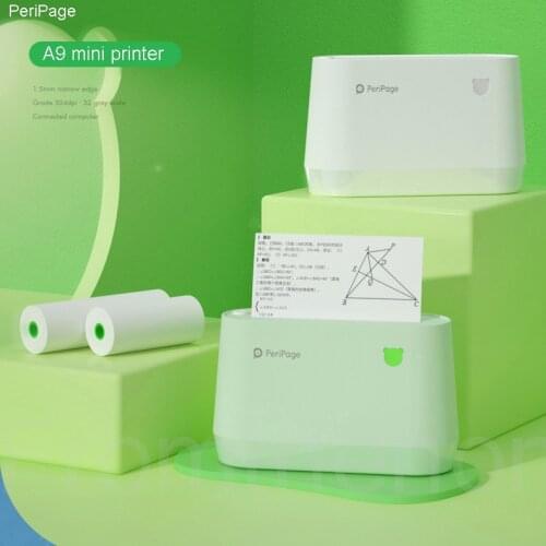 PeriPage A9Pro Portable Thermal Printer 304dpi Grayscale Picture Photo Label Mini Handheld Printer Machine Home Office Supplies