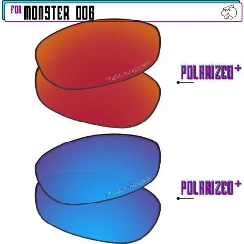 EZReplace Polarized Replacement Lenses for - Oakley Monster Dog Sunglasses - BlueP Plus-RedP Plus