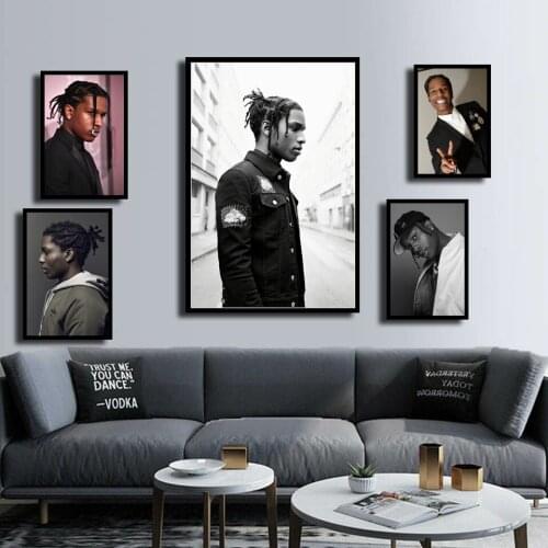Poster Rock Rap Music Star Hip Hop HD Quality Canvas Painting Modern Nordic Home Decor Living Room Bar Art