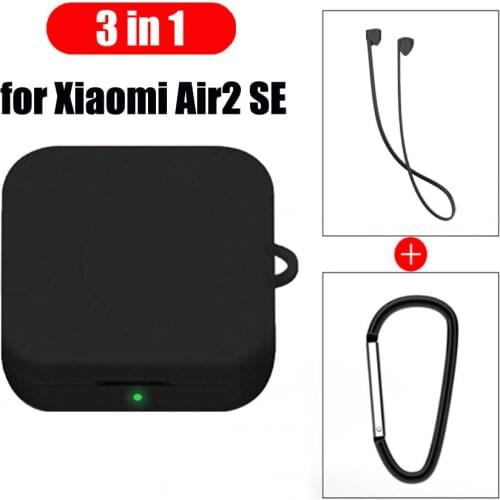 3 in 1 Silicone Case Cover for Xiaomi Airdots Pro 2 SE TWS Wireless Earphones Protective Cover Pouch for Xiaomi Air2 SE Accessor