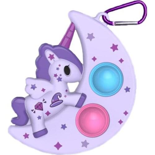 Silicone Unicorn Push Bubble Simple Dimple Anti Stress Toy Game антистресс Fidget Toys Pack For Adult Kids Random