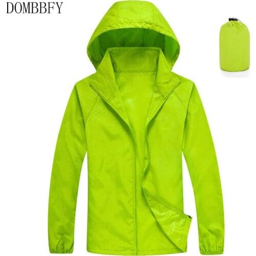 Foldable Quick Dry Outdoor Camping Jackets Summer Windbreaker Waterproof Windproof Sun-protection Thin Hiking Hooded Jacket Coat