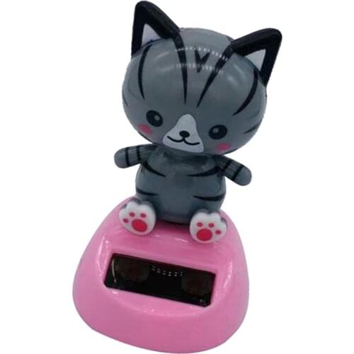 Solar Powered Dancing Swinging Animated Bobble Dancer Toy Car Decor-Cat