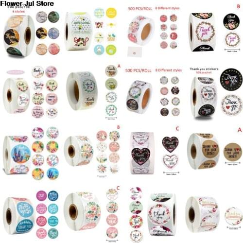 Stationery Sticker Paper Label Stickers Thank You Sticker Scrapbooking for Wedding Gift Card Business Packaging Sticker