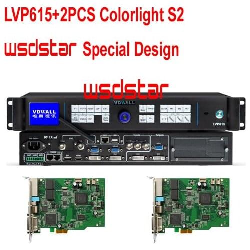 VDWALL LVP615+2PCS S2 Inputs: Video/YPbPr/VGA/DVI/HDMI/DP 2304*1152 WIFI Control P1 P1.2 P1.4 P1.6 P1.8 P1.8 LED Video Processor