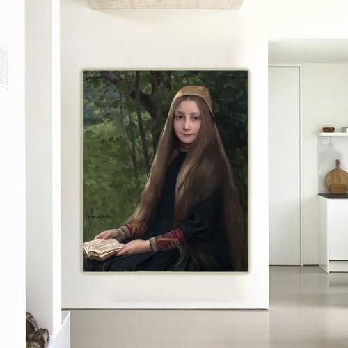 Jules Joseph Lefebvre《Griselidis》Canvas Oil Painting Art Aesthetic Poster Picture Wall Hanging Decor Home Living Room Decoration