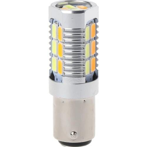 1PC Dual Color Switchback 1157 50W 5630 Yellow White LED Turn Signal Light Bulbs