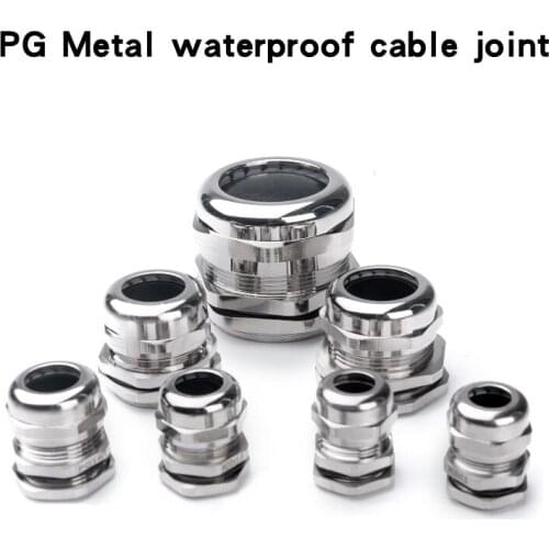 1pcs Nickel Brass Stainless Steel Metal IP68 Waterproof Cable Glands Connector Wire Glands for 3-44mm cable High quality