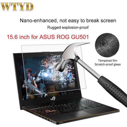 15.6 inch Laptop Screen Protector for for ASUS ROG Laptop Screen HD Tempered Glass Protective Film for ASUS ROG GU501 Glass Film