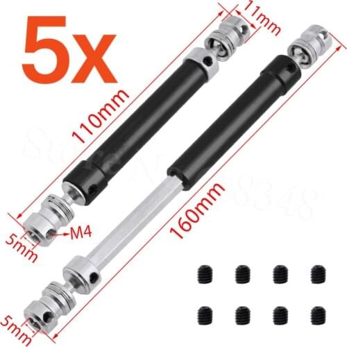 10pcs/Lot 110-160mm Duty Metal Drive Shaft CVD For 1/10 Scale RC Rock Crawler Truck Car Tamiya Axial SCX10 RC4WD Traxxas TRX4