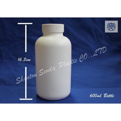 10pcs/lot free shipping ,600ml Chemical Industrial Use plastic bottle , HDPE material Chinese manufacture