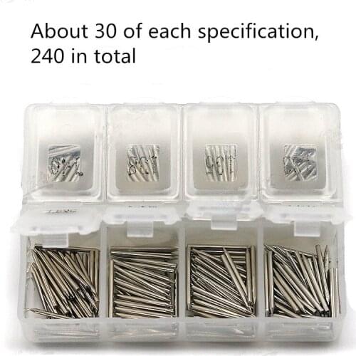 240pcs Piano Accessories Pins Repair Tools Piano Needle Shaft Sets Tool Shaft Nail Box Feed Shaft Nail 8 Specifications