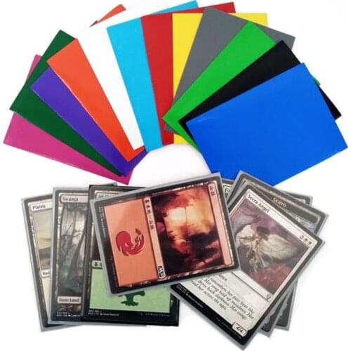 50pcs 63*90mm Color Matte Board Games Card Sleeves Trading Cards Protector Shield Three kingdoms Magic Poker Card Sleeves