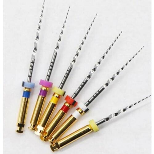 6PCS/Box Dental Ni-Ti Root Canal File, Use For Large Taper Ni-Ti Root Canal File for Enlarging Needle Dental Materials