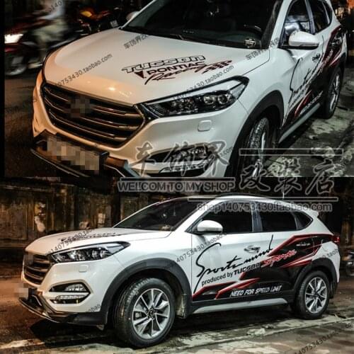 Car stickers FOR Hyundai Tucson ix25 ix35 body exterior decorative decals personalized custom SUV body stickers