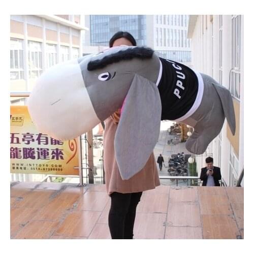 Big new lovely plush donkey toy stuffed cute gray donkey gift doll about 100cm 0360