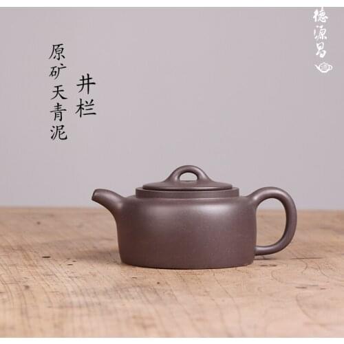 Chang, yixing recommended pure manual undressed ore azure mud well bar pot of national expressway miss wu all handmade