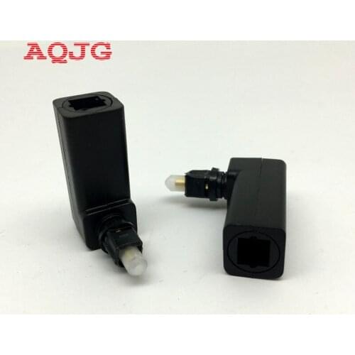 90 Degree Digital Optical Audio Cable Adapter Male to Female Right Angle 360 Rotates PC TV DVD Stereo Optical Cable For Toslink