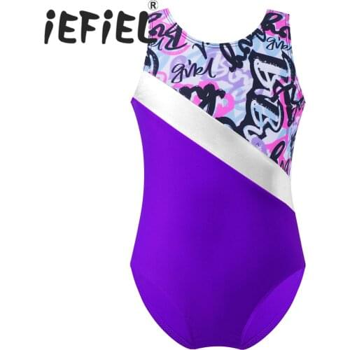 Kids Girls Tutu Ballet Dress Dancewear Performance Leotard Sleeveless Stretch Gymnastics Workout Leotard Dance Ballet Tutu Dress