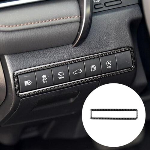 For Toyota Camry Carbon Fiber Dashboard Control Button Trim Cover 2018-2019 1pcs Cover Frame Trim Car Accessories