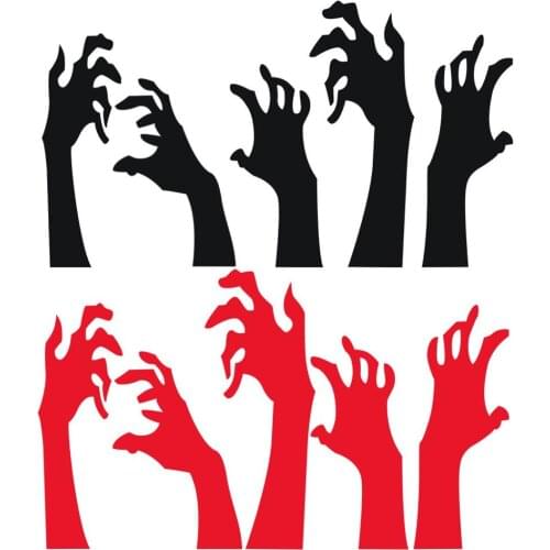 Home Decorations Handprint Halloween Wall Stickers Black Red Blood Handprints Wall Stickers PVC Room Window Horror Wallpapers