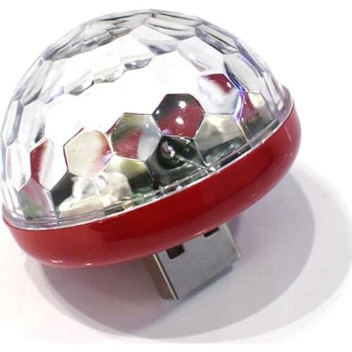 Voice Control Little Magic Ball Light Rgb Mobile Phone for Android Usb Crystal Magic Fan You Lantern Car Dj Stage Light