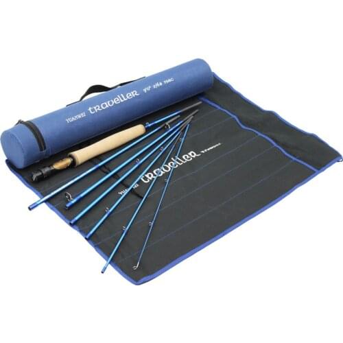 Goture PODER Fly Fishing Rod 2.7M/9FT 7 Sections High Carbon Portable Fly Rod with Bag Strong Case For Travel Fishing