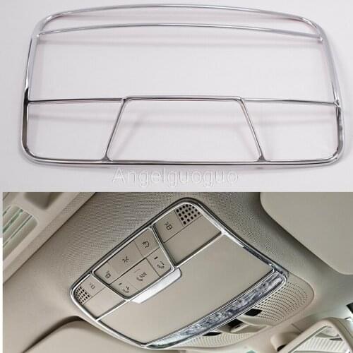 Car Reading Light Cover trim decoration strips Interior roof Lamp Frame For Mercedes Benz C Class W205 GLC E W213 2016