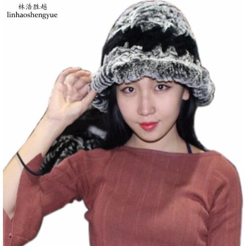 Linhaoshengyue Rabbit Fur Cap 2016 Novel Thermal Insulation Freeshopping
