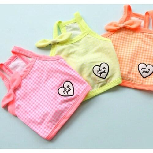 Small Pet Dog Clothes Summer Yorkie Yorkshire maltese Pomeranian Poodle Bichon Dog Clothing Vest Skirt Puppy Costume Apparel