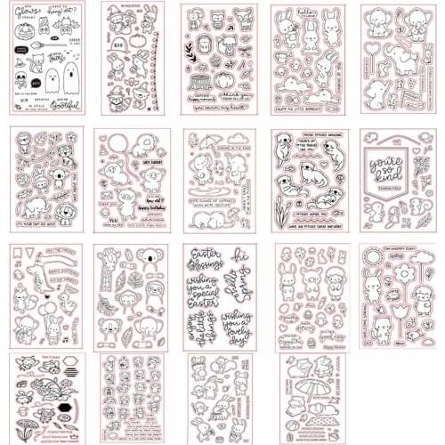 Little Animals English Words 2020 Hot Transparent Silicone Clear Stamp For Scrapbooking DIY Craft Decoration Soft Stamp