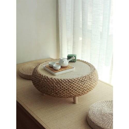 Furniture living room manual Rattan weaving coffee table japanese tea table multifunctional table Minimalist Modern side table