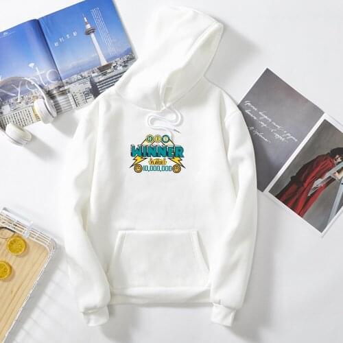 Fashion Streetwear Winner Letter Print Warm Pullover Harajuku Hoodies Punk Sweatshirt Womens Jacket Korean Style Hoody Girl