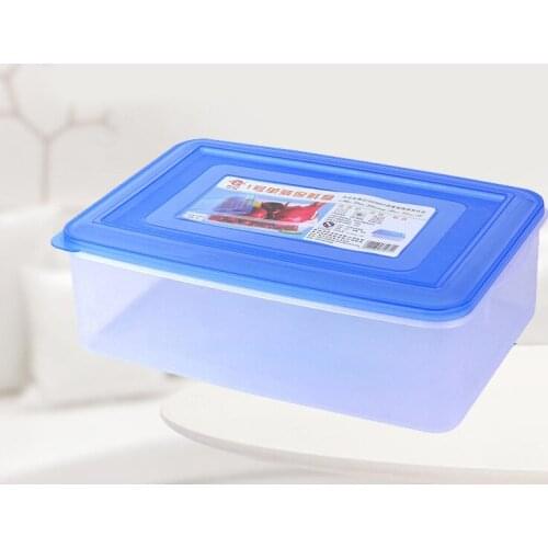 Plastic Preservative Box Rectangle Transparent Sealed Lunch Box, Food Refrigerator, Storage Three Pieces