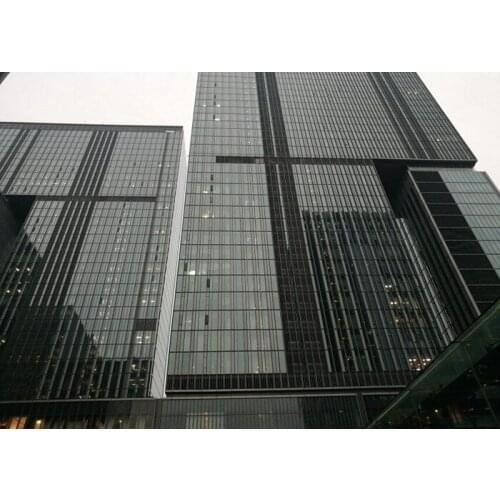 PVDF and powder coated Unitized Glass Curtain Wall systems quick installation