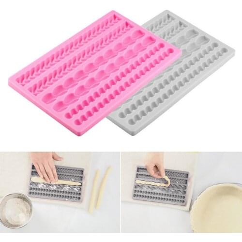 Fondant Bead Molds Silicone 3D Pearl Chains Molds Chocolate Cookie Pastry Cake Border Decoration Kitchen DIY Baking Tools