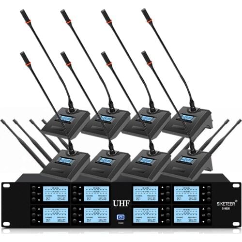 Professional UHF wireless microphone conference condenser gooseneck microphone for large and small conference room microphones