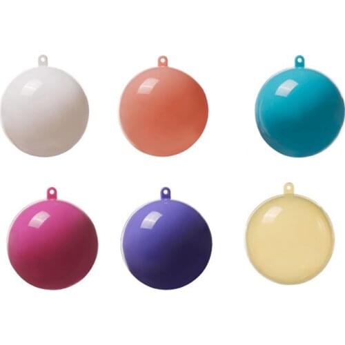 1Pc Lovely Christmas Decorations Ball Transparent Can Open Plastic Creative Christmas Colorful Bauble Ornament 8 cm